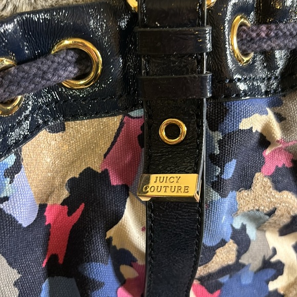 Vintage Juicy Couture Floral Canvas Tote Bag - Picture 4 of 11